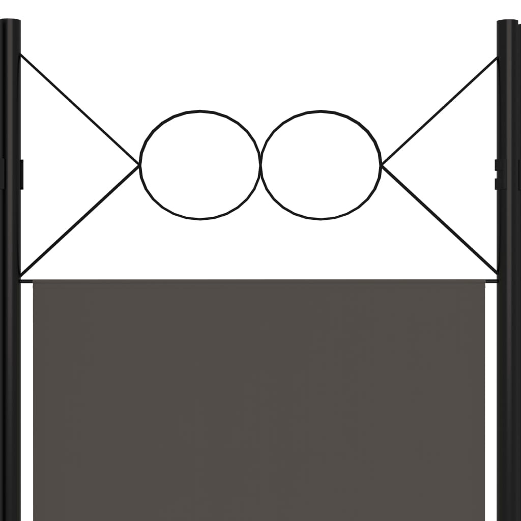 Romdeler Med 6 Paneler Antrasitt 240X180 Cm