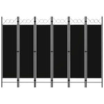 Romdeler Med 6 Paneler Svart 240X180 Cm