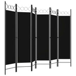 Romdeler Med 6 Paneler Svart 240X180 Cm