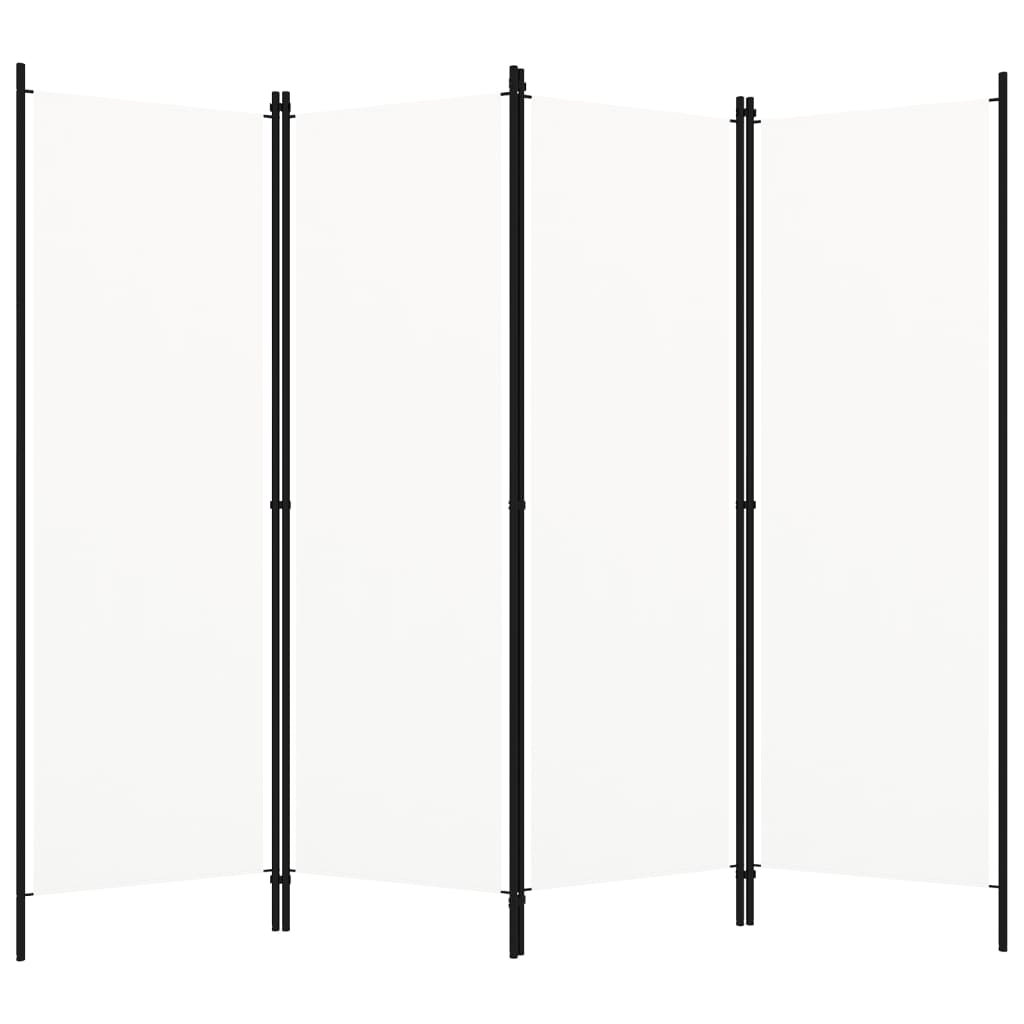 Romdeler 4 Paneler Hvit 200X180 Cm