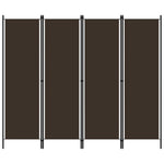 Romdeler 4 Paneler Brun 200X180 Cm