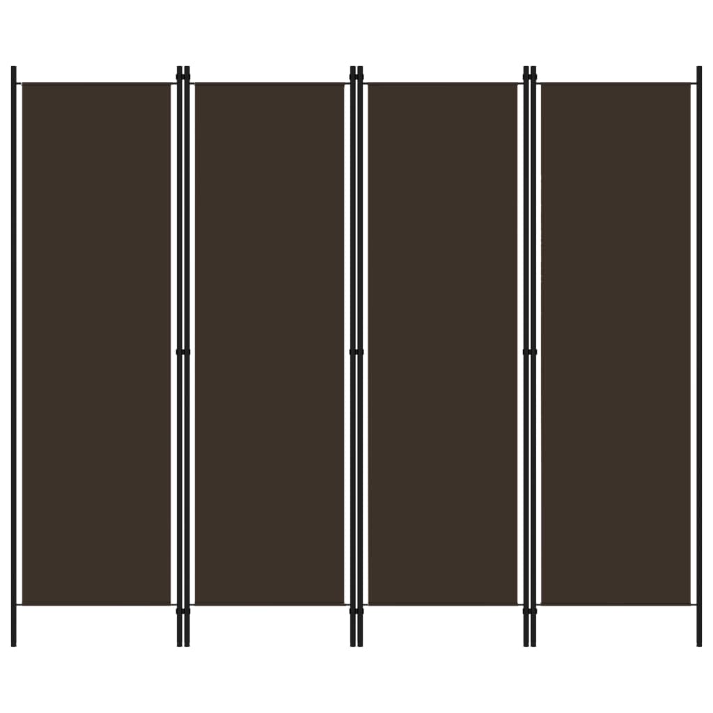 Romdeler 4 Paneler Brun 200X180 Cm