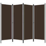 Romdeler 4 Paneler Brun 200X180 Cm