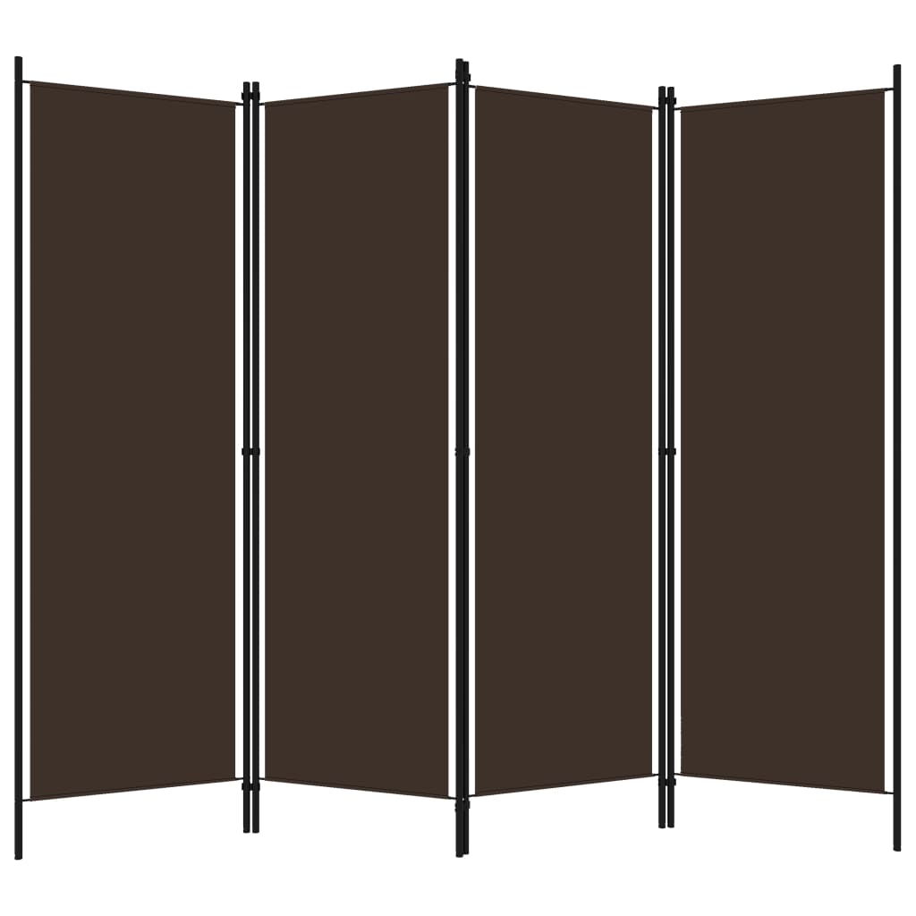 Romdeler 4 Paneler Brun 200X180 Cm