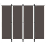Romdeler 4 Paneler Antrasitt 200X180 Cm