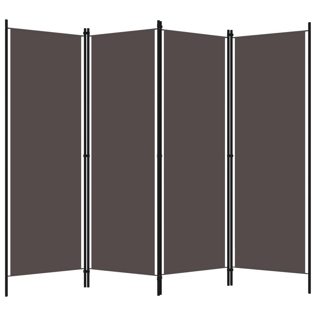 Romdeler 4 Paneler Antrasitt 200X180 Cm