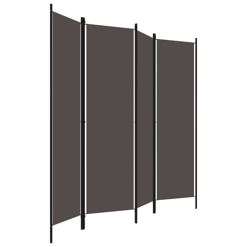 Romdeler 4 Paneler Antrasitt 200X180 Cm