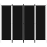 Romdeler 4 Paneler Svart 200X180 Cm