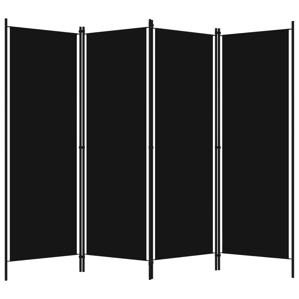 Romdeler 4 Paneler Svart 200X180 Cm