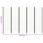 Romdeler Med 5 Paneler Hvit 250X180 Cm