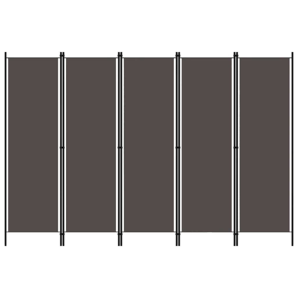 Romdeler Med 5 Paneler Antrasitt 250X180 Cm