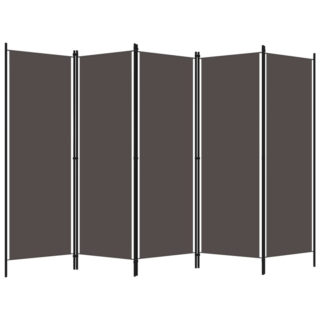 Romdeler Med 5 Paneler Antrasitt 250X180 Cm