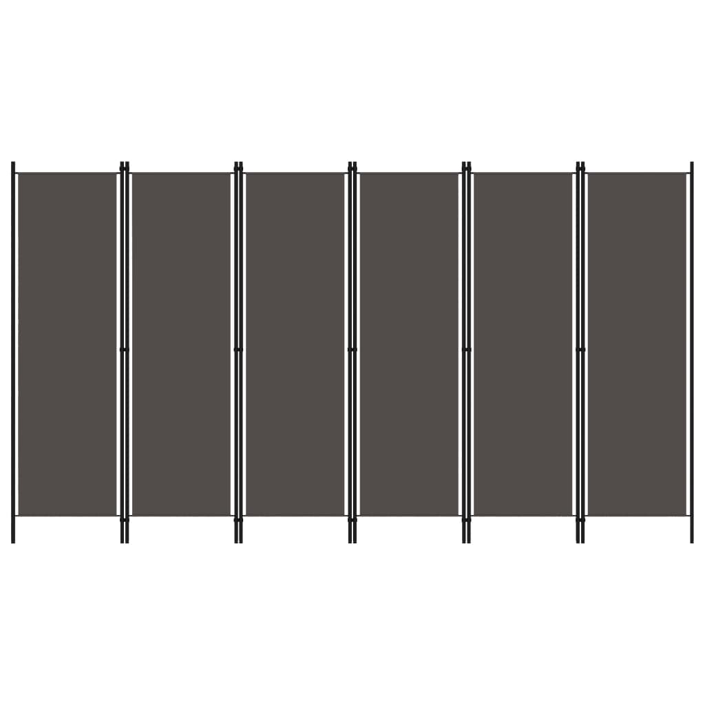 Romdeler Med 6 Paneler Antrasitt 300X180 Cm