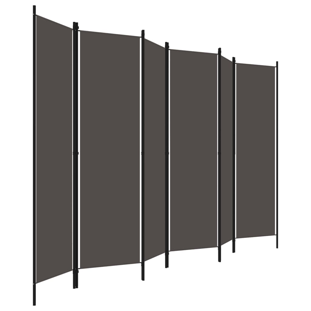 Romdeler Med 6 Paneler Antrasitt 300X180 Cm