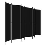 Romdeler Med 6 Paneler Svart 300X180 Cm