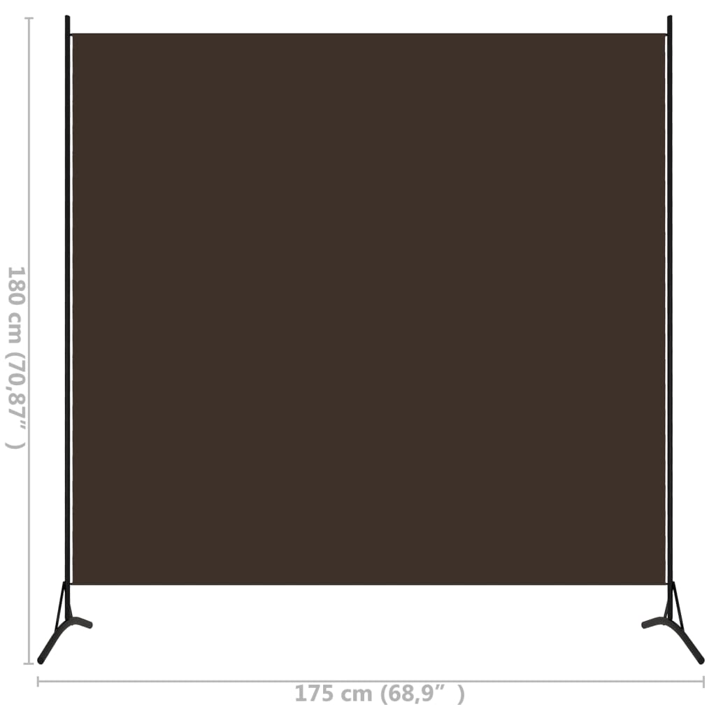 Romdeler Brun 175X180 Cm Stoff