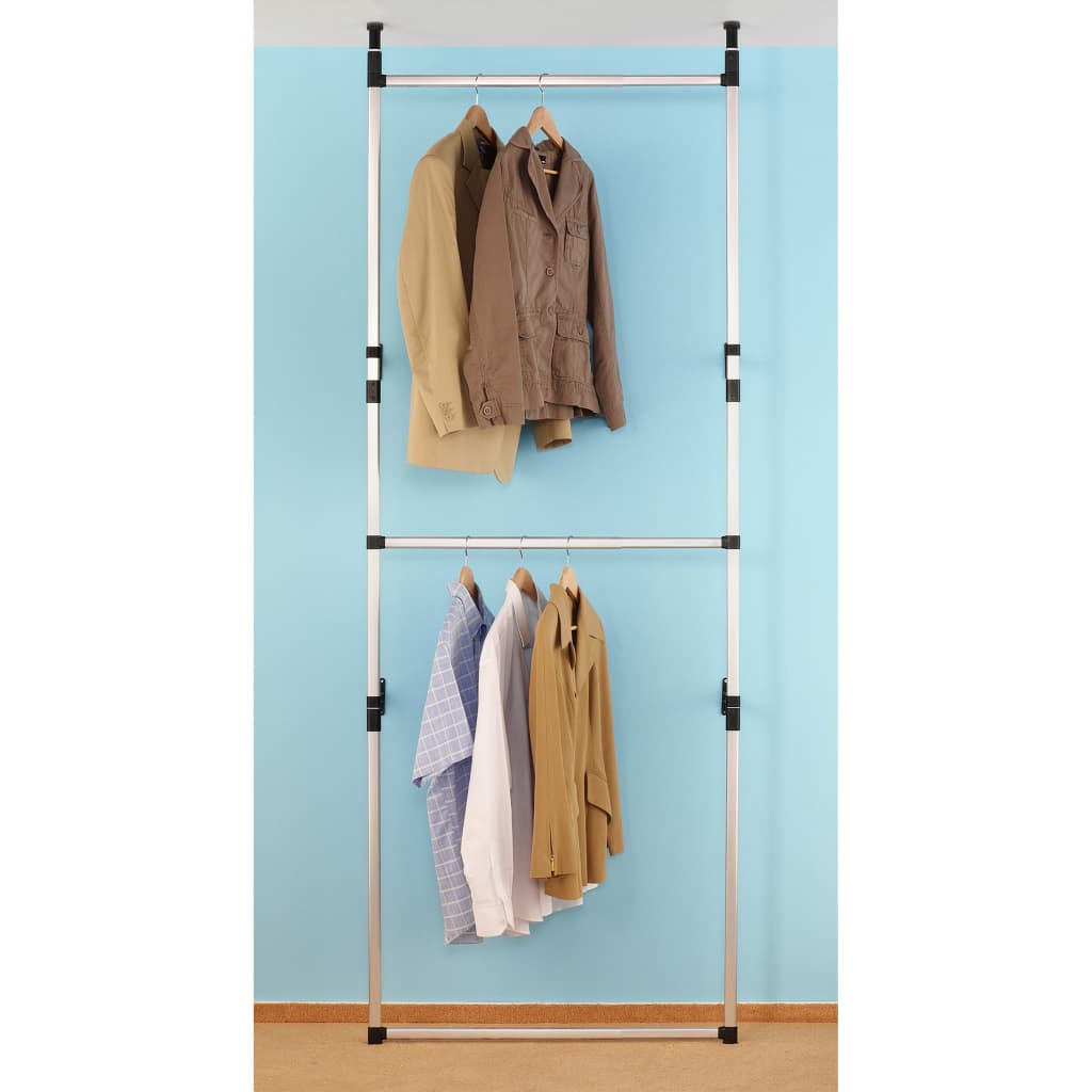 Teleskopisk Garderobesystem Med Stenger Aluminium