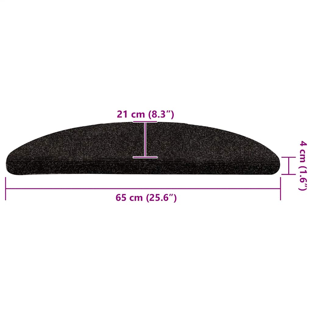 Selvklebende Trappematter 15 Stk Brun 65X21X4 Cm Nålestempel