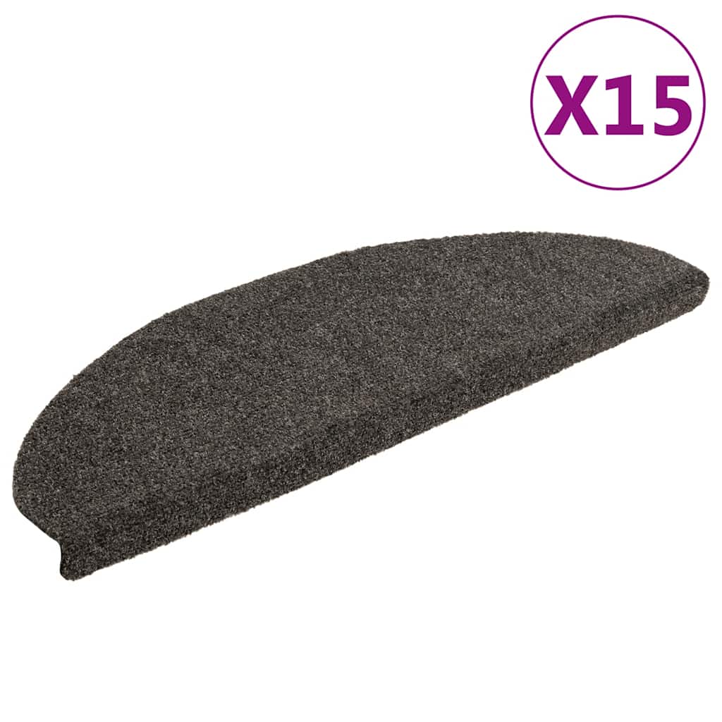 Selvklebende Trappematter 15Stk Antrasitt 65X21X4Cm Nålestempel