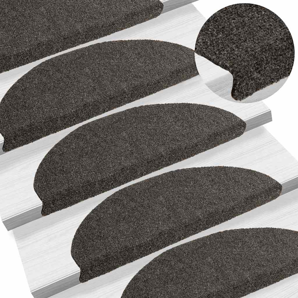 Selvklebende Trappematter 15Stk Antrasitt 65X21X4Cm Nålestempel