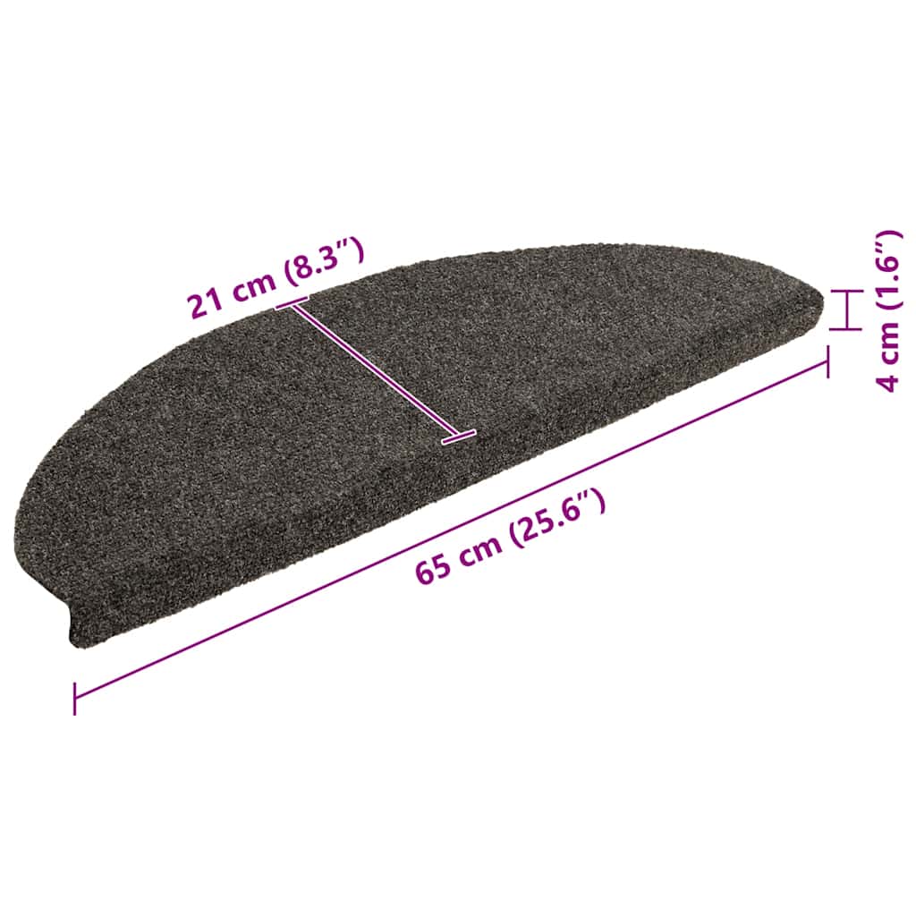 Selvklebende Trappematter 15Stk Antrasitt 65X21X4Cm Nålestempel