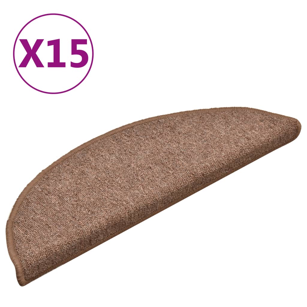 Trappetrinnstepper 15 Stk Brun 56X17X3 Cm