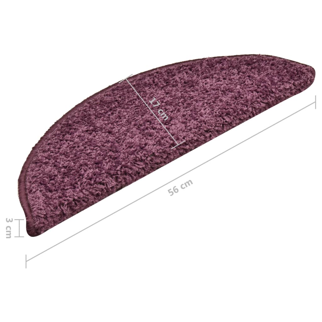 Trappetrinnstepper 15 Stk Mørkelilla 56X17X3 Cm