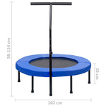 Trim-Trampoline Med Håndtak Og Sikkerhetspute 102 Cm