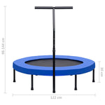 Trim-Trampoline Med Håndtak Og Sikkerhetspute 122 Cm
