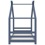Sengeramme For Barn Heltre Furu Grå 80X160 Cm