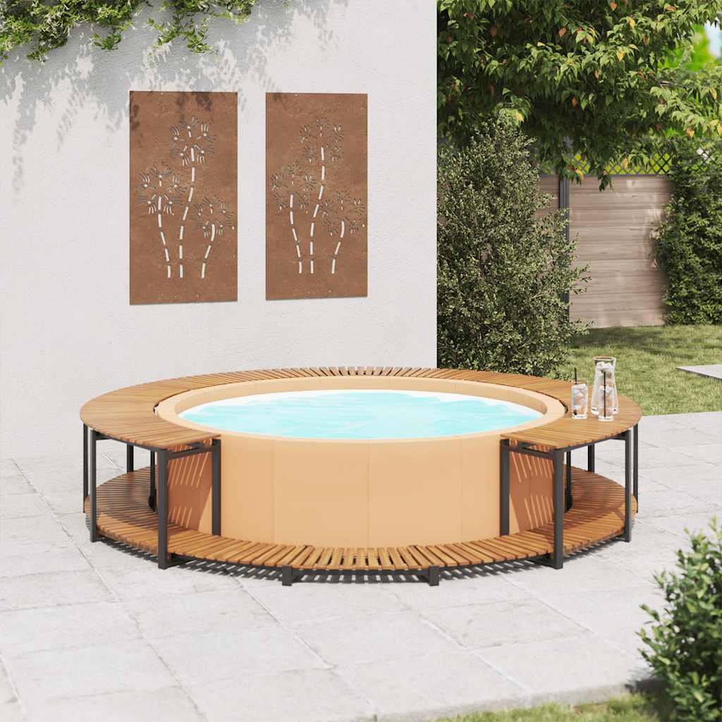 Bassengkant 273X53 Cm Heltre Akasie
