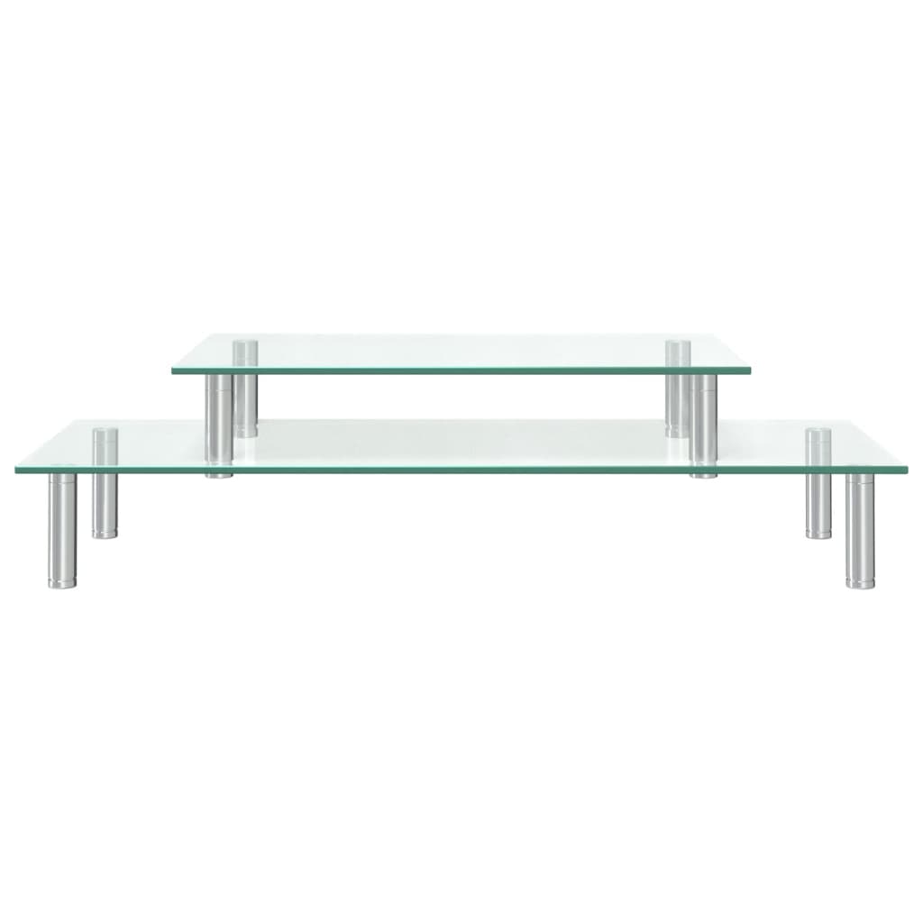Skjermstativ 2 Etasjer Gjennomsiktig Glass