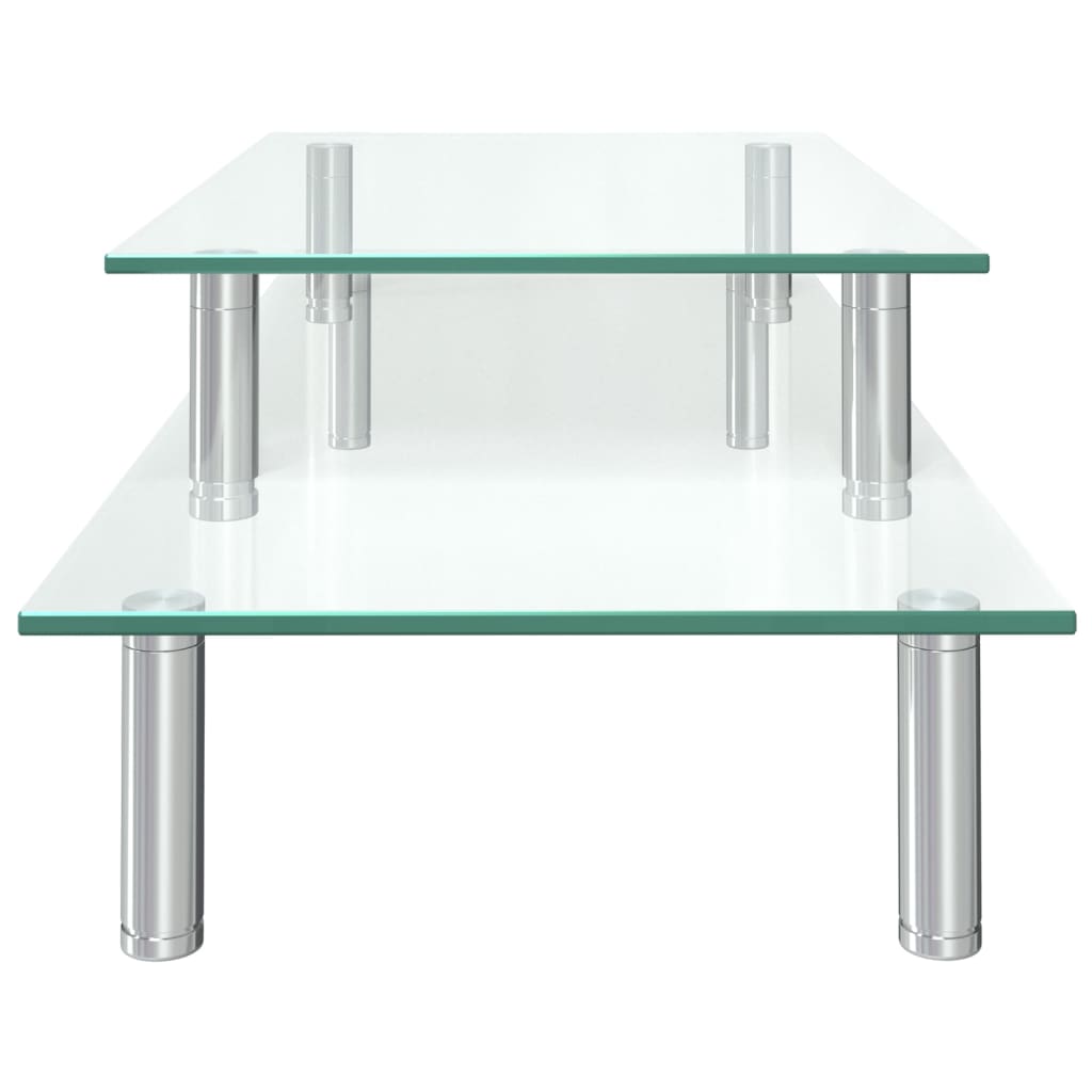 Skjermstativ 2 Etasjer Gjennomsiktig Glass