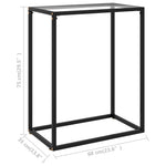 Konsollbord Gjennomsiktig 60X35X75 Cm Herdet Glass