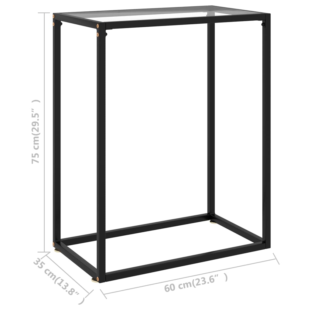 Konsollbord Gjennomsiktig 60X35X75 Cm Herdet Glass