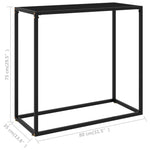 Konsollbord Svart 80X35X75 Cm Herdet Glass