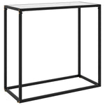 Konsollbord Hvit 80X35X75 Cm Herdet Glass