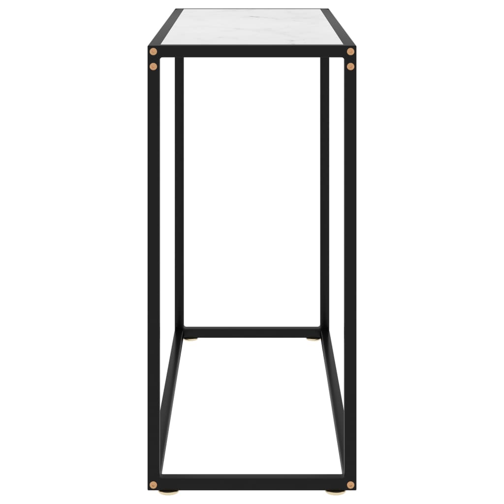 Konsollbord Hvit 80X35X75 Cm Herdet Glass