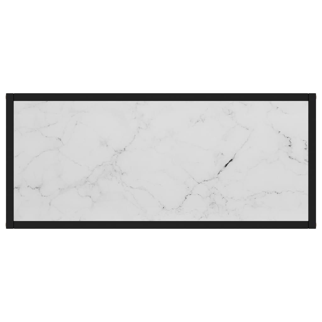 Konsollbord Hvit 80X35X75 Cm Herdet Glass