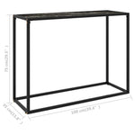 Konsollbord Svart 100X35X75 Cm Herdet Glass
