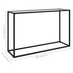 Konsollbord Gjennomsiktig 120X35X75 Cm Herdet Glass