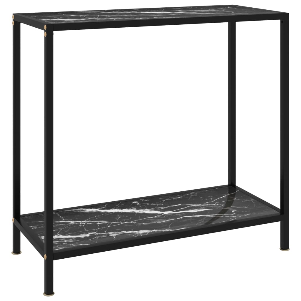 Konsollbord Svart 80X35X75 Cm Herdet Glass
