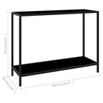 Konsollbord Svart 100X35X75 Cm Herdet Glass