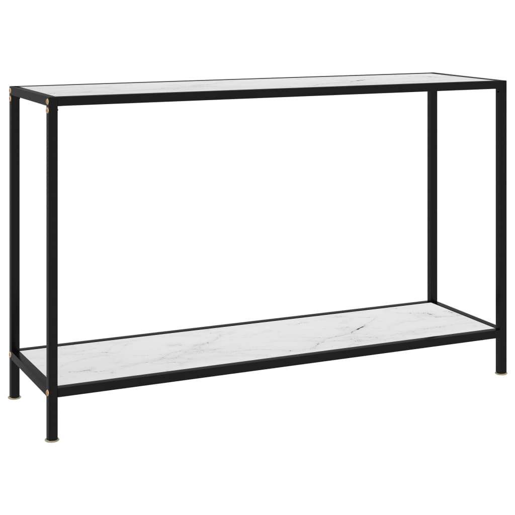 Konsollbord Hvit 120X35X75 Cm Herdet Glass