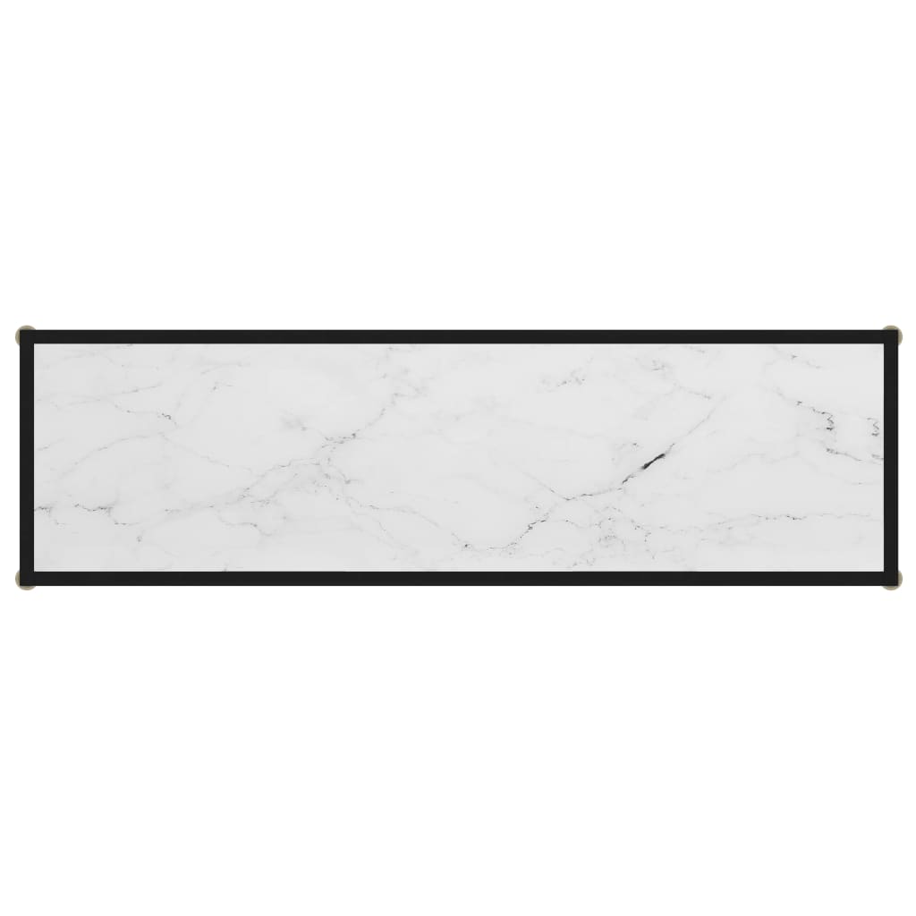 Konsollbord Hvit 120X35X75 Cm Herdet Glass