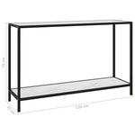 Konsollbord Hvit 120X35X75 Cm Herdet Glass