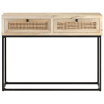 Konsollbord 100X35X76 Cm Heltre Mango Og Naturlig Stokk