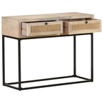 Konsollbord 100X35X76 Cm Heltre Mango Og Naturlig Stokk