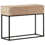 Konsollbord 100X35X76 Cm Heltre Mango Og Naturlig Stokk
