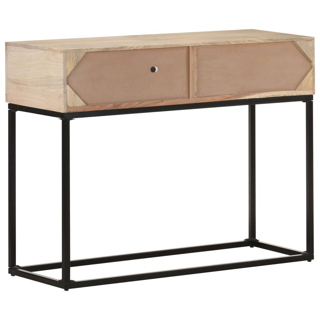 Konsollbord 100X35X76 Cm Heltre Mango Og Naturlig Stokk